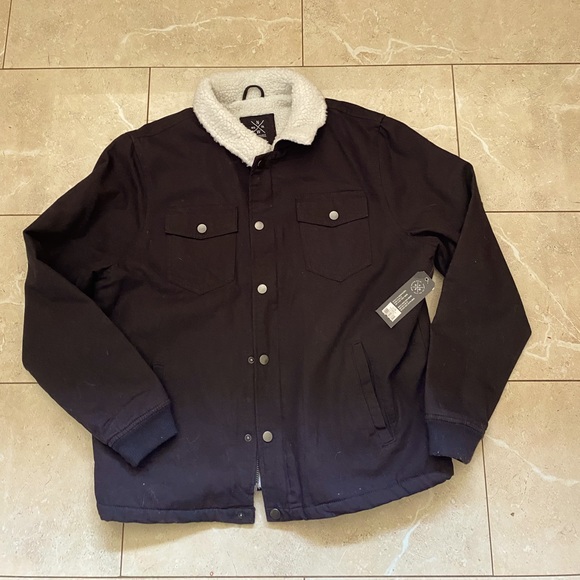 Men’s Sherpa lined coat - Picture 1 of 9